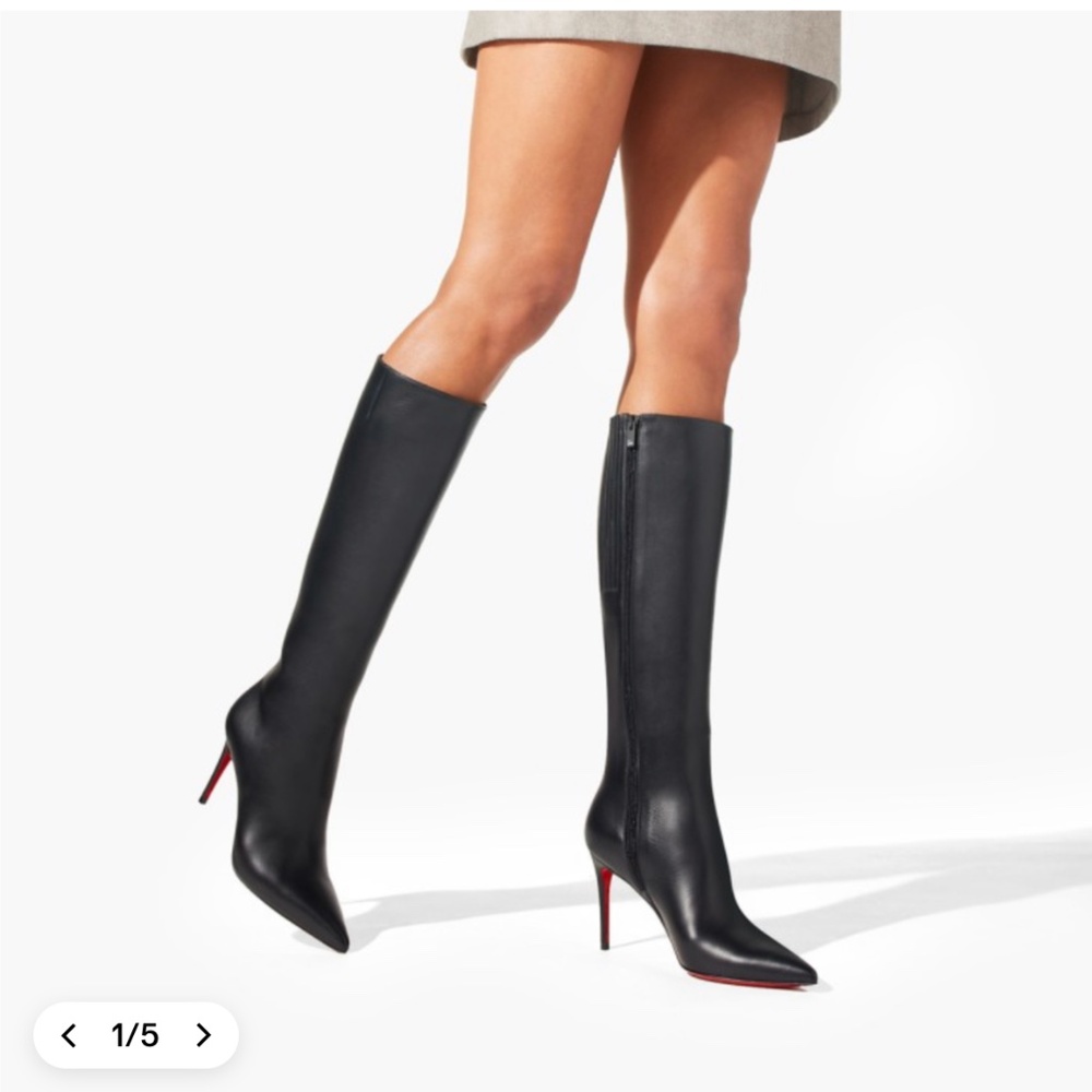 Christian Louboutin Kate Botta 85 mm Boots Black 37 - Picture 2 of 16